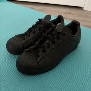 adidas Women's Black Classic Superstar Sneakers